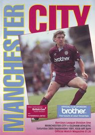 Manchester City v Oldham Athletic 1991/92